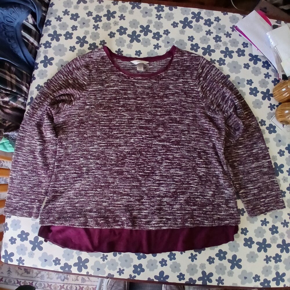 Christopher & Banks size X burgundy shirt